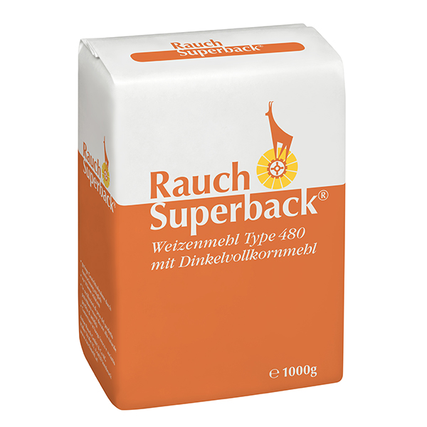 Superback Weizenmehl Type 480 mit Dinkelvollkornmehl 1000 g - Unsere Mehle / Rauchmühle / Rauchmehl / Rezepte. Für alle Mehlspeisen