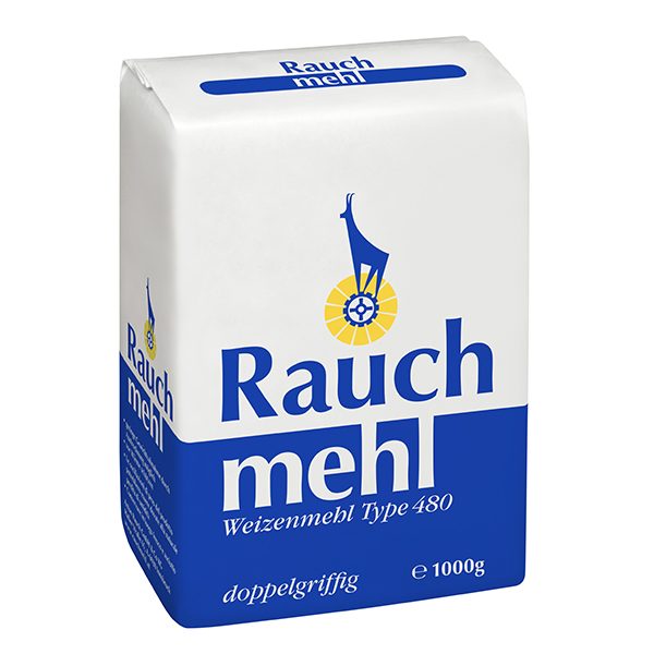 Weizenmehl Type 480 doppelgriffig blau - 1 kg - Unsere Mehle / Rauchmühle / Rauchmehl. Für Spatzln, Nudeln und Schlutzkrapfen