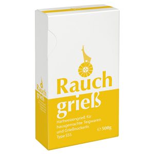 Rauchgrieß Hartweizengrieß für hausgemachte Teigwaren und Grießnockerl Type SSS 500 g - Unsere Mehle / Unsere Produkte / Rauchmühle / Rauchmehl / Rezepte