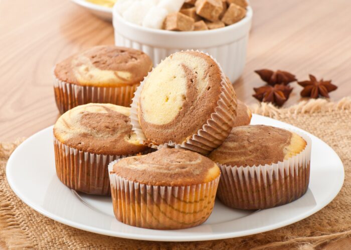 Marmor-Muffins / schnell gebacken / Rauchmühle / Rauchmehl