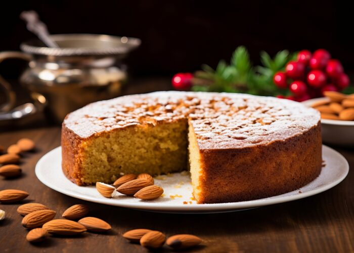 Orangen-Kuchen / mit Mandeln / Rauchmühle / Rauchmehl